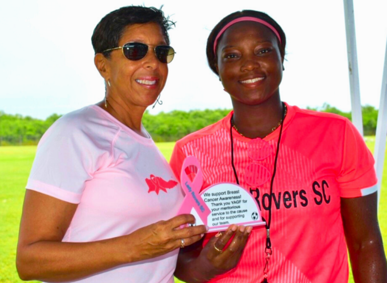 Founder of YAG Foundation Educates Young Soccer Team on Breast Cancer Awareness