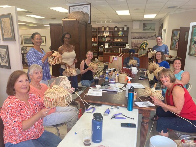 Community Members Learn Basket Weaving at the Historical Trust