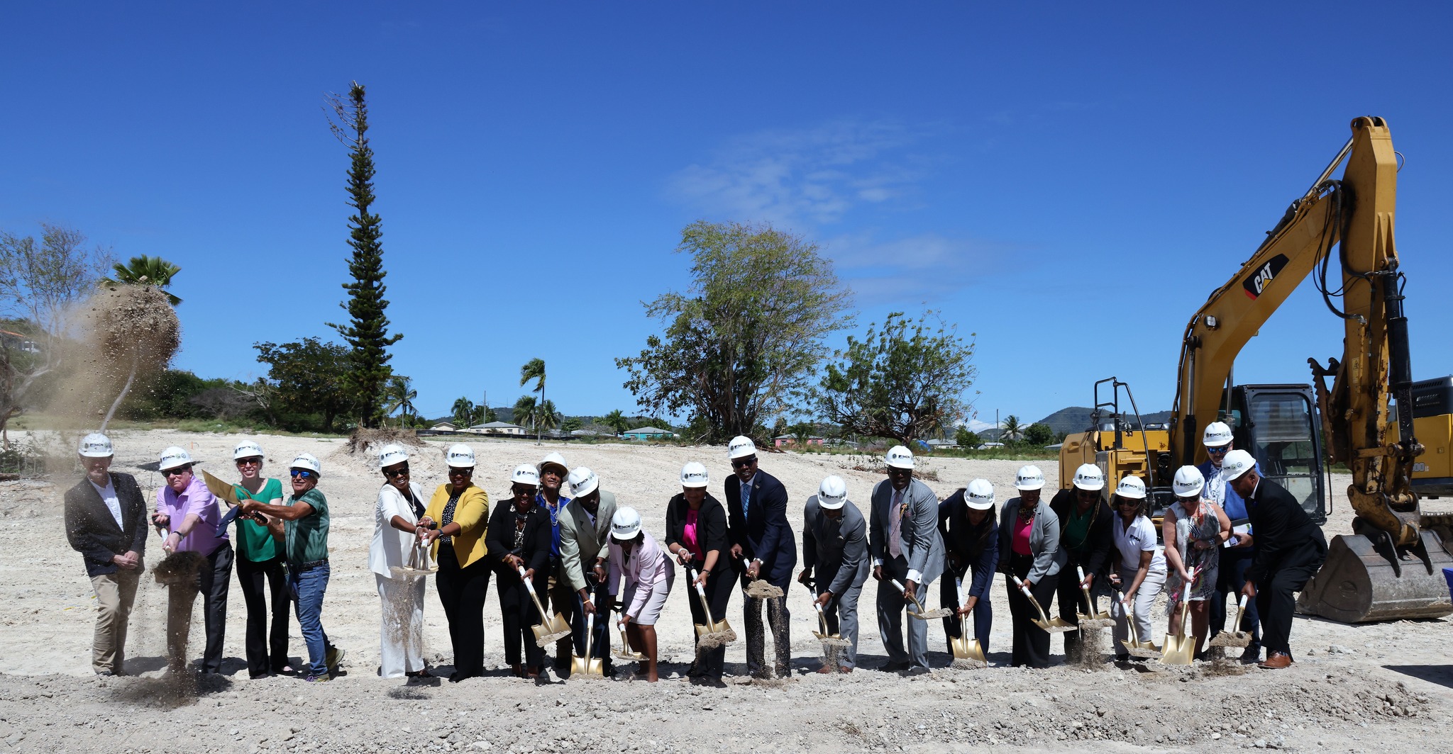 Government House, Education and other officials break ground Thursday for the new Arthur A. Richards school on St. Croix. (Photo courtesy Government House)