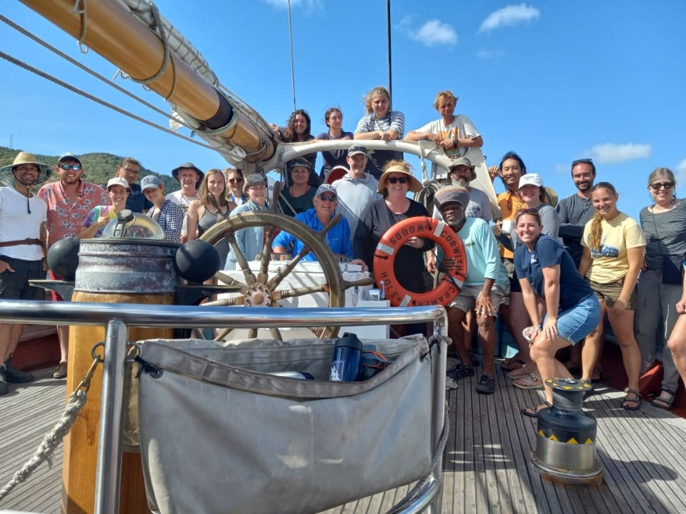 Crew members, professors, instructors, and scientists all worked together to accomplish SEA's mission aboard the Crew members, professors, instructors, and scientists all worked together to accomplish SEA's mission aboard the SSV Corwith Cramer. (Photo courtesy Olasee Davis) 