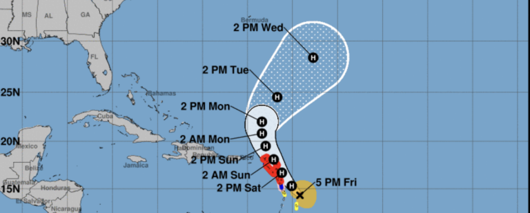 Tammy Intensifies Into a Hurricane; Expected to Pass Northeast of the USVI, Puerto Rico