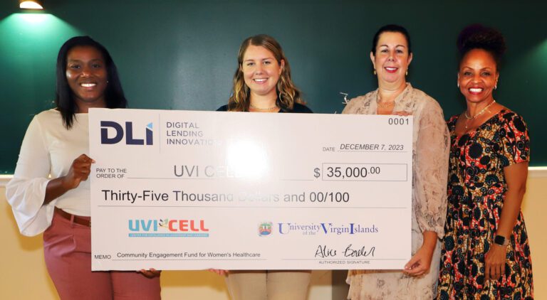 Digital Lending Innovation Donates $35,000 to UVI CELL to Support Women’s Health