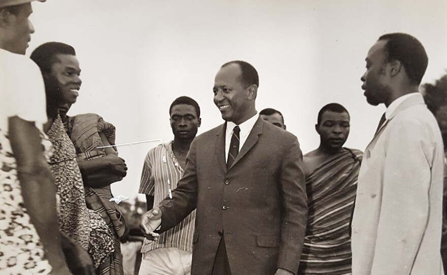 Ambassador Terence Todman greeting people in Togo, a sub-Saharan West African country in 1967. (Photo courtesy Todman family archives)
