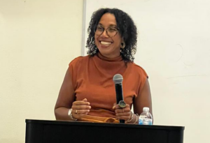 Tiphanie Yanique, writer and educator from the Virgin Islands presented a lecture/workshop on “Decolonial Realisms: Making Full Characters in Fiction." (Photo by DaraMonifah Cooper)