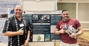 From left, Dr. Paul Jobsis, sea turtle biologist and director of research at The Hawksbill Project and Scott Eanes, founder of the Hawksbill Project at the International Sea Turtle Symposium in Pattaya, Thailand. (Photo courtesy Scott Eanes)