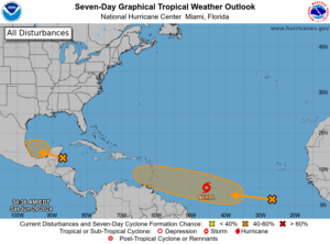 In addition to TS Beryl, the NHC is monitoring a tropical wave near the Gulf of Mexico and another wave in the eastern Atlantic Ocean for possible cyclonic development. (Photo courtesy NHC)