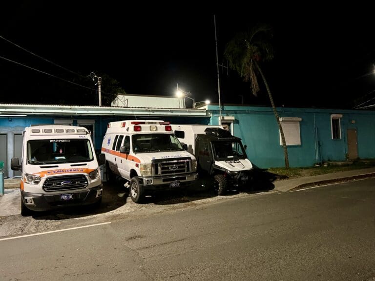 The deCastro Clinic serves as the base for EMS services including ambulance dispatch. (Source photo by Amy H. Roberts)