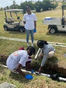 Students learn about golf course maintenance during the 2024 Golf Course Maintenance, Preparation/Job Shadowing Training Program. (Photo submitted by Rueben Fenton)