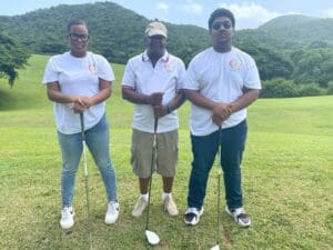 Reuben Fenton poses with two students during their time apprenticing for the Future Job Skills of Tomorrow. (Photo submitted by Rueben Fenton)