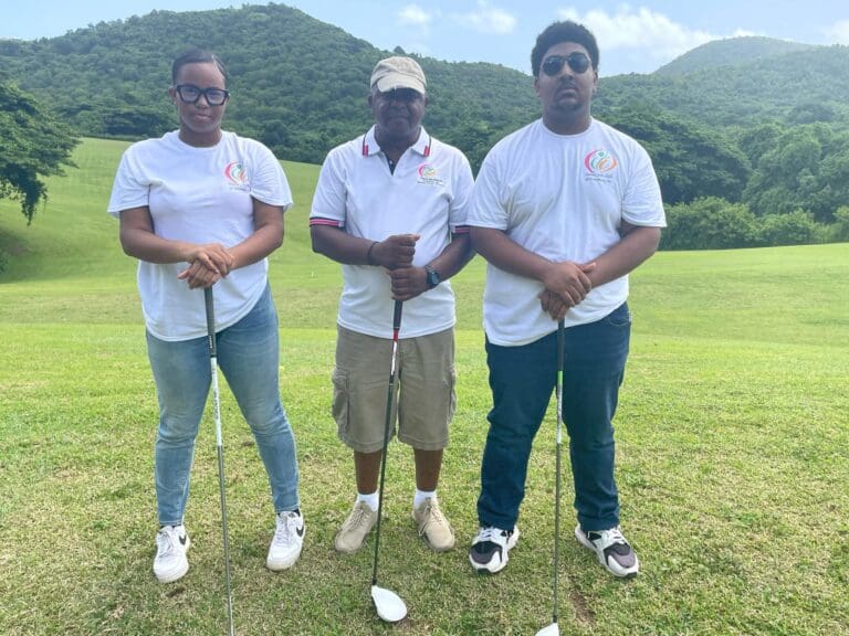 Reuben Fenton poses with two students during their time apprenticing for the Future Job Skills of Tomorrow. (Photo submitted by Rueben Fenton)
