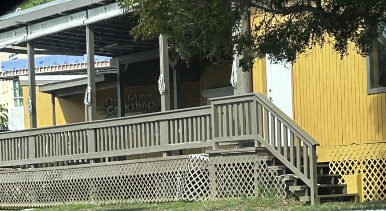 Don Felito's Bookshop on St. Thomas, which has yet to open. (Source photo by Siân Cobb)