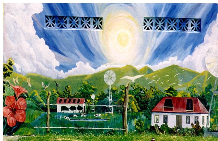 A mural on Building 9 at Harrigan Court on St. Croix. (Photo by Jorge Rodríguez)