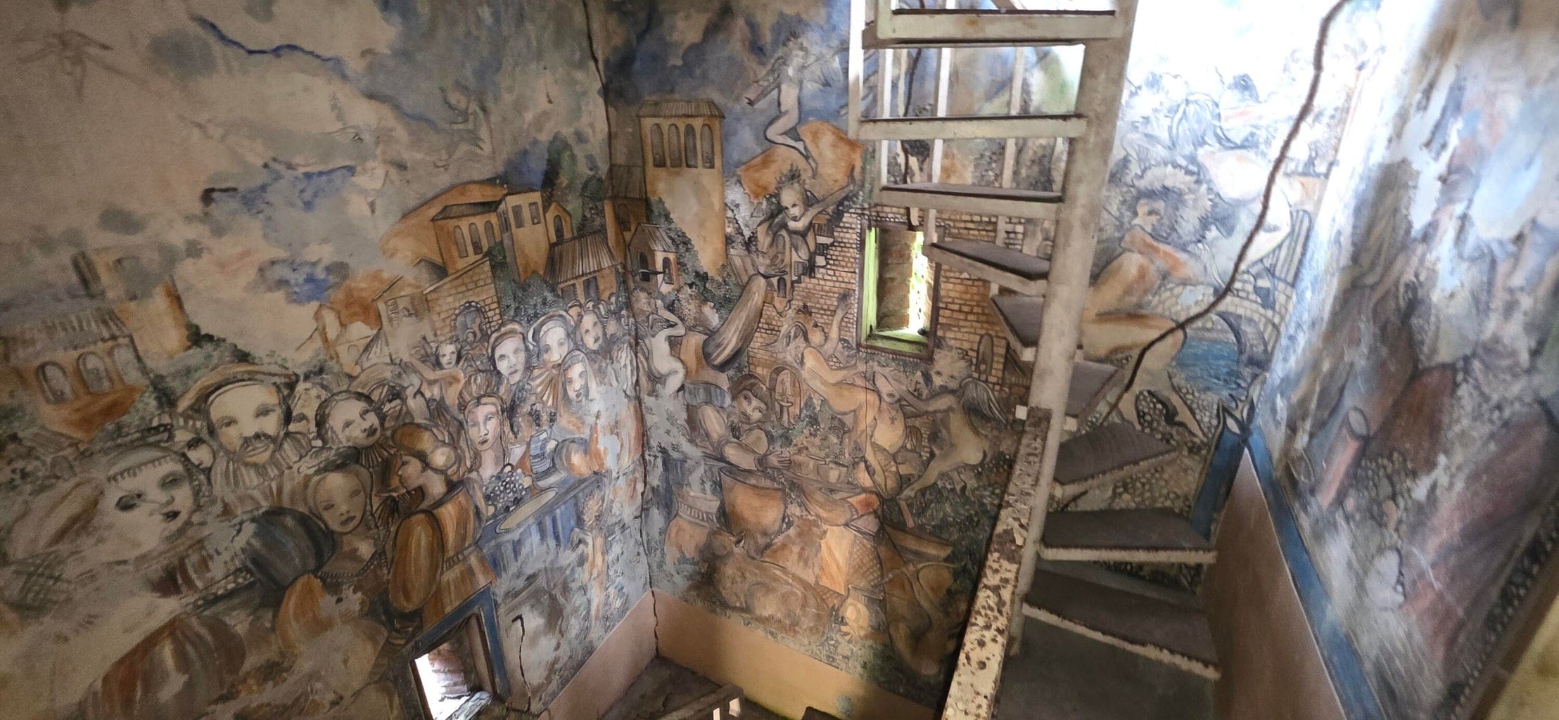 Historians were working to confirm the identity of the painter who created a large mural inside. (Photo by Seaglass Properties)