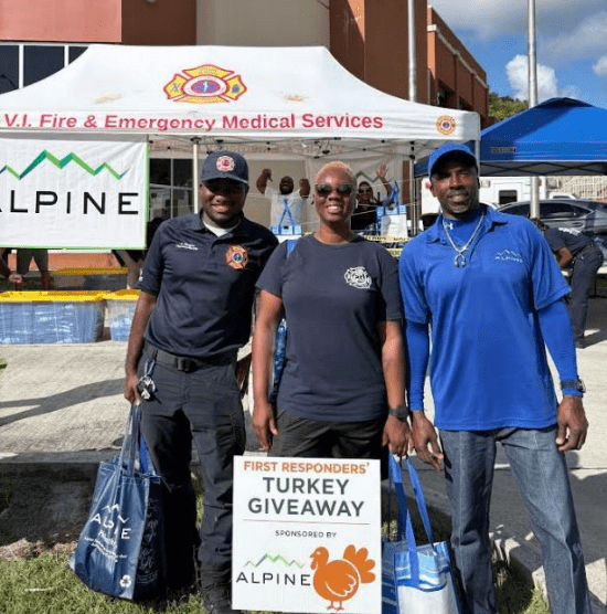 Alpine Securities Distributes 400 Turkeys to First Responders