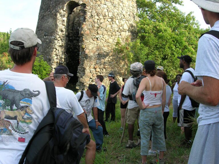 In 2010, the St. Croix Hiking Association leads a hike to Estate Parasol, now part of the Great Northeast Central Maroon Country. photo by Dorothy Flash