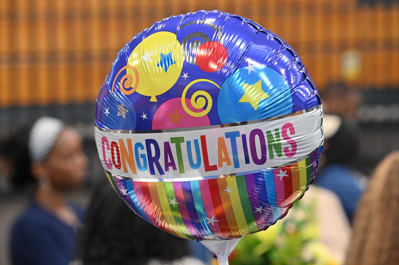 A celebratory balloon marks the occasion. (Photos by Saidah Sekou and Jamal Potter Legislature of the Virgin Islands)