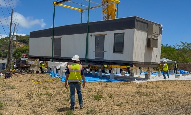 St. Croix Modular Morgue Being Installed